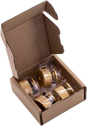 8 قطع من مثبتات خوذة اللحام المصنوعة من سبائك الألومنيوم مع غسالات سيليكون مضادة للانزلاق - ملحقات خطوط الأنابيب المتينة (ذهبي) in Kuwait