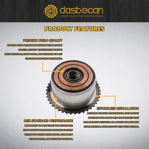 مدخل مجموعة Dasbecan CVVT 24350-2GGB0 متوافق مع Hyundai G70 Santa Fe Sonata Tucson Kia Sportage Sorento Stinger 2.0L 2.4L 2016-2022 يستبدل # 243502GGB0 in Saudi Arabia