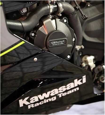 أغطية أجزاء توقيت المحرك لـ Kawasaki Ninja ZX-6R 2007-2024 محرك الدراجات النارية مضاد للتصادمات ومضاد للسقوط، غطاء حماية المحرك للمبتدئين (اللون: نسيج ألياف الكربون) in Kuwait