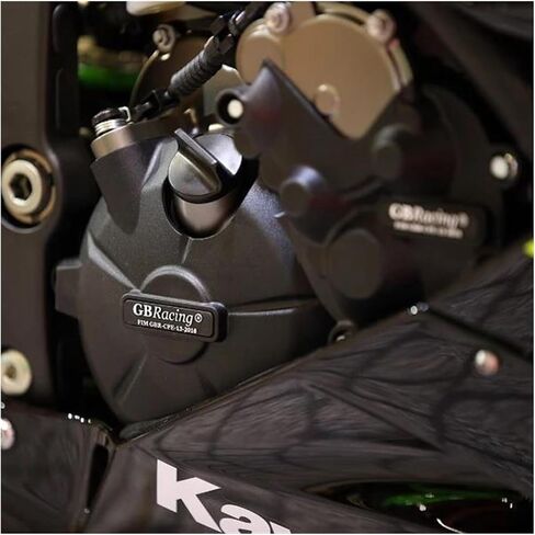 أغطية أجزاء توقيت المحرك لـ Kawasaki Ninja ZX-6R 2007-2024 محرك الدراجات النارية مضاد للتصادمات ومضاد للسقوط، غطاء حماية المحرك للمبتدئين (اللون: نسيج ألياف الكربون) in Kuwait