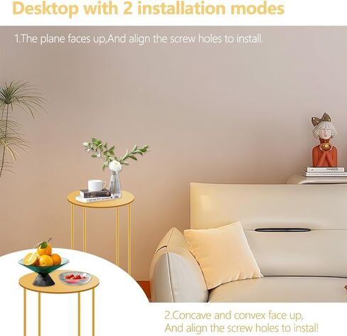 طاولة بقاعدة ذهبية مقاس 21.6 × 9.8 بوصة من GRETJOB - طاولة جانبية مميزة لغرفة المعيشة، وديكور الزفاف والحفلات، وحامل النباتات، وحامل عرض الكيك والحلوى لقطعة مركزية للحدث in Kuwait