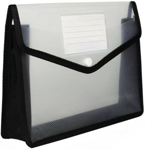 مجلد ملفات بلاستيكي قابل للتوسيع - مجلد ملفات شفاف مقاوم للماء وقابل للتوسيع للمستندات مع إغلاق سريع، حامل منظم للمكتب المدرسي والأعمال التجارية بحجم Letter/A4 in Kuwait