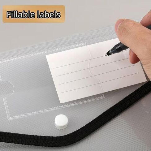 مجلد ملفات بلاستيكي قابل للتوسيع - مجلد ملفات شفاف مقاوم للماء وقابل للتوسيع للمستندات مع إغلاق سريع، حامل منظم للمكتب المدرسي والأعمال التجارية بحجم Letter/A4 in Kuwait