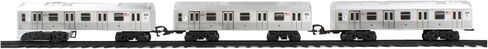 New York MTA New York City 3 Pc. Battery Operated Train Set with Track ,39" X 25",Silver in Kuwait