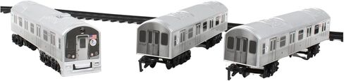 New York MTA New York City 3 Pc. Battery Operated Train Set with Track ,39" X 25",Silver in Kuwait
