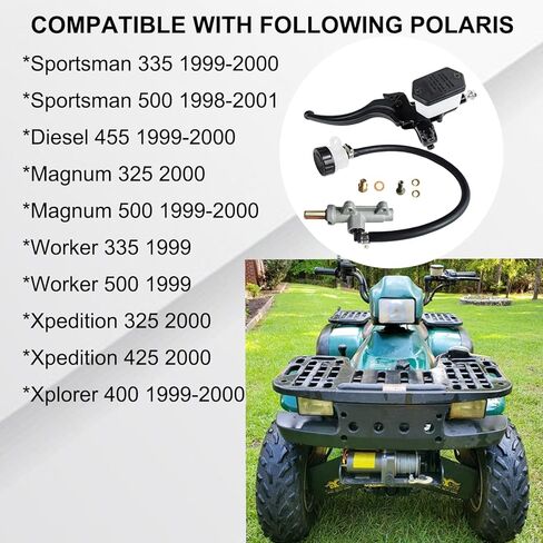 Front & Rear Brake Master Cylinder Set Compatible with Polaris Sportsman 335 500 Diesel 455 Magnum 325 500 Worker 335 500 Xpedition 325 Xplorer 400 Part # 2050072 2050078 5131146 1910301 in Saudi Arabia