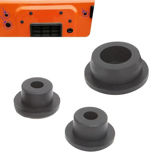 3 PCS Tailgate Plugs, Rear Tailgate Rubber Plug Seal, Waterproof Spare Tire Delete Hole Fill, Easy No-Tool Installation, Compatible with Wrangler (Black) in Saudi Arabia
