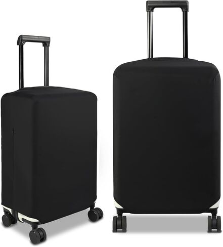 مجموعة أغطية حقائب السفر المكونة من 3 قطع من HYPER VENTURE - واقي الأمتعة الأنيق يناسب الأمتعة مقاس 18-30 بوصة (أسود - 3 قطع، S/M/L) in Kuwait