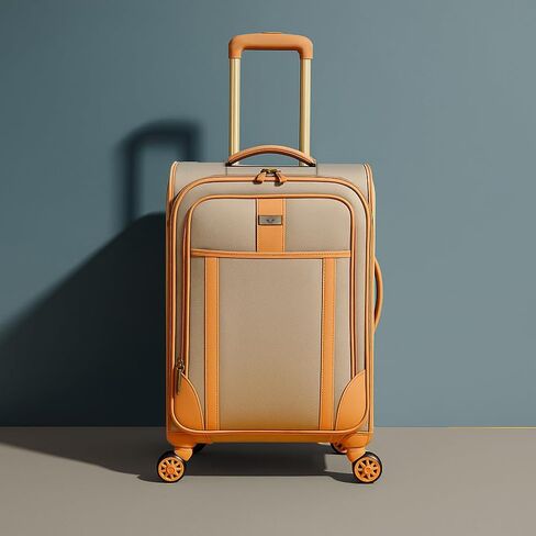 Dockers Seahorse Softside Expandable 8-Wheel Spinner Travel Checked Luggage, 3-Piece Set, New British Khaki in Saudi Arabia
