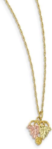 قلادة Roy Rose Jewelry من الذهب الأسود هيلز ثلاثي الألوان عيار 10 قيراط ~ الطول: 18 بوصة in Saudi Arabia