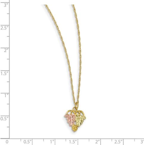 قلادة Roy Rose Jewelry من الذهب الأسود هيلز ثلاثي الألوان عيار 10 قيراط ~ الطول: 18 بوصة in Saudi Arabia