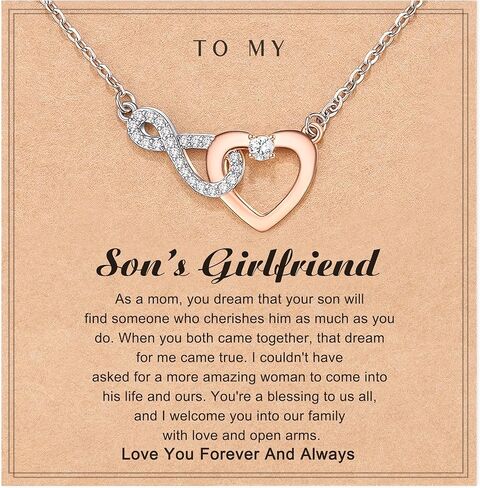 Shonyin Valentines Day Everlasting Heart Necklace for Women Girls Mother (Bonus) Daughter (Sons) Girlfriend Grandma Granddaughter Mother Daughter in Law Sister (in Law) Soulmate Wife Birthday Christmas Gifts in Saudi Arabia