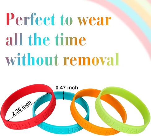 200 Pcs Happy Purim Rubber Bracelets Unisex Silicone Wristbands Solid Colored Stretch Bracelets Bulk for Men Women Teens Purim Party Events Jewish Carnival Holiday, 4 Colors in Saudi Arabia