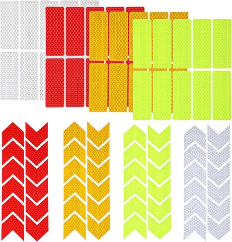 cobee 88Pcs Reflective Stickers, Safety Reflective Stickers, Mailbox Arrow Reflectors Reflectives Tape Outdoor Waterproof, Reflectives Sticker for Helmet, Cars, Mailbox in Saudi Arabia