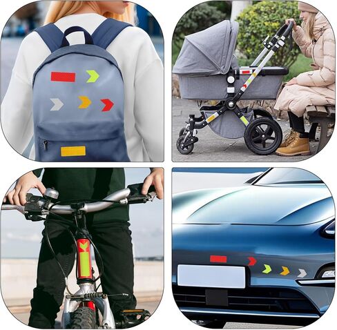cobee 88Pcs Reflective Stickers, Safety Reflective Stickers, Mailbox Arrow Reflectors Reflectives Tape Outdoor Waterproof, Reflectives Sticker for Helmet, Cars, Mailbox in Saudi Arabia