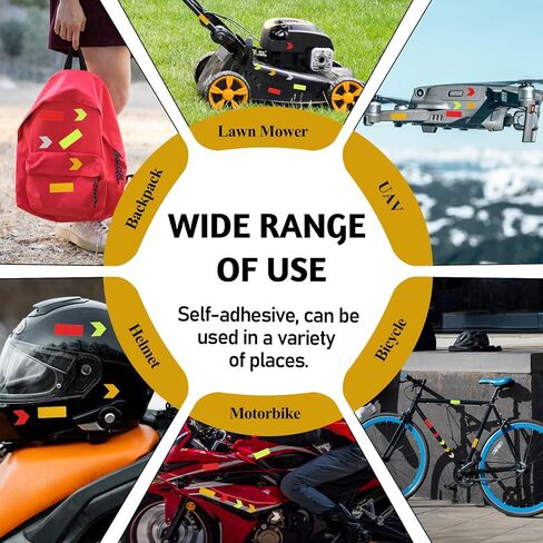 cobee 88Pcs Reflective Stickers, Safety Reflective Stickers, Mailbox Arrow Reflectors Reflectives Tape Outdoor Waterproof, Reflectives Sticker for Helmet, Cars, Mailbox in Saudi Arabia