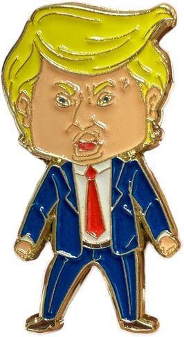 دبوس Happy Trump الأصلي، "لن أكون راضيًا أبدًا حتى نجعل أمريكا عظيمة مرة أخرى" دبوس طية صدر السترة in Saudi Arabia