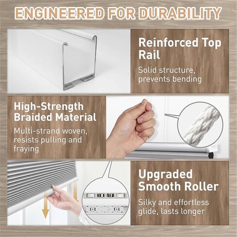 No Drill No Tools Top Down Bottom Up Cellular Shades, Custom Blackout Easy Install Cordless Honeycomb Blinds, Noise Reduce & Thermal Insulation Blinds for Home Office Brown in Saudi Arabia