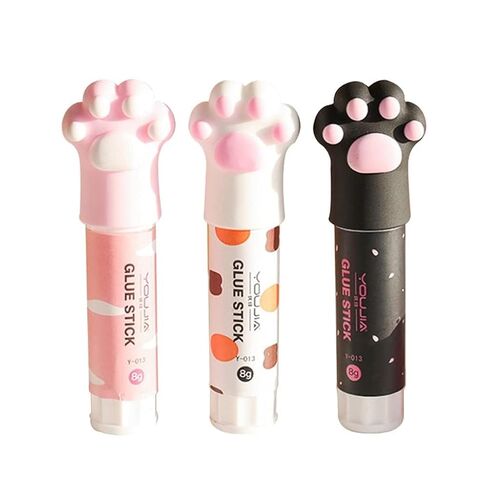Solid Glues, Kawaii Cartoon Solid Glue Stick, Cat Claw Cute Glue Stick, Strong Adhesives for Student Stationery DIY Craft High Viscosity School Supplies(1Pcs Random Color) in Saudi Arabia