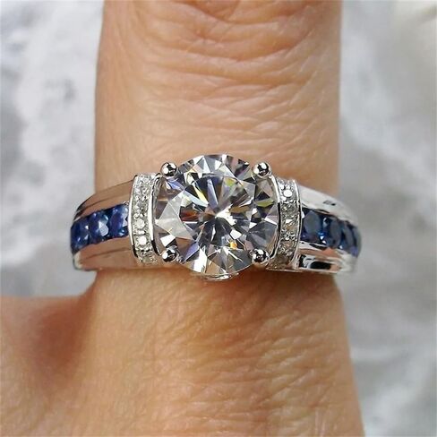 Trendy Bright Zirconia Rings for Women Luxury Engagement Ceremony Accessories Jewelry in Saudi Arabia