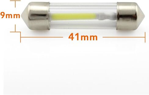4 قطع LED سيارة اكليل قبة الضوء الداخلي 31 مم 36 مم 39 مم 41 مم COB خيوط قراءة خريطة مصابيح الباب، مصابيح إضاءة الثلاجة، مصابيح إضاءة الثلاجة RV (أبيض، 41 مم) in Kuwait