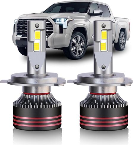 يناسب 2014-2021 Toyota Tundra مجموعة مصابيح الضباب ذات الشعاع العالي والمنخفض، فائقة السطوع 6000K أبيض 40000LM 2015 2016 2017 2018 2019 2020 تندرا Hi/Lo Beam Light Blub، حزمة من 2 in Saudi Arabia