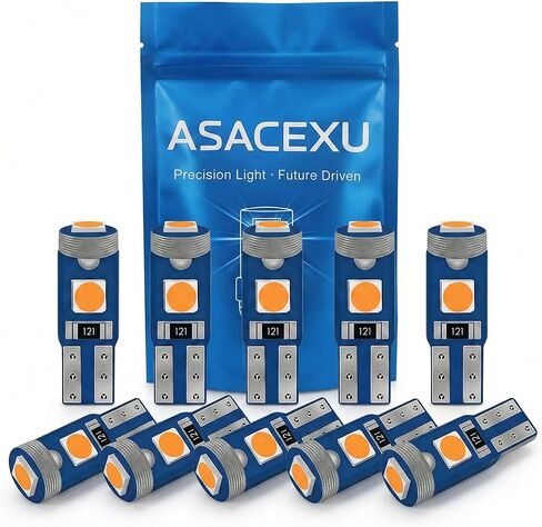 لمبة LED بيضاء T5 37 74 2721 PC74 PC37، 3030 رقاقة فائقة السطوع 12 فولت، استبدال صندوق القفازات لخريطة القبة الداخلية ومؤشر لوحة أجهزة القياس وأضواء العنقودية (حزمة من 10) in Kuwait