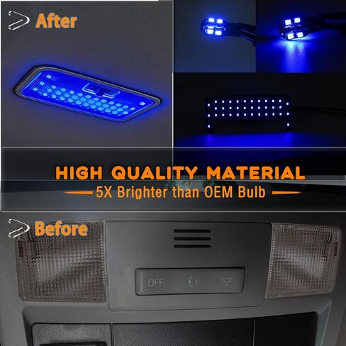 ZDEEROTO Interior LED Light Kit - 6000K Super Bright Blue LED Map/Dome Lights, Adjustable Brightness Bulb Kit for Toyota Tacoma｜for 4Runner｜for FJ Cruiser｜for Rav4｜Prius｜Corolla in Saudi Arabia