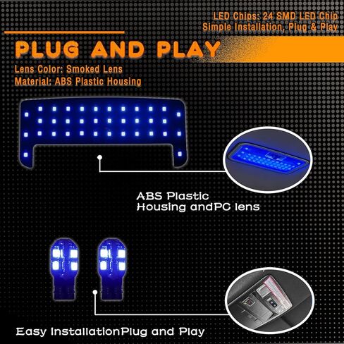 ZDEEROTO Interior LED Light Kit - 6000K Super Bright Blue LED Map/Dome Lights, Adjustable Brightness Bulb Kit for Toyota Tacoma｜for 4Runner｜for FJ Cruiser｜for Rav4｜Prius｜Corolla in Saudi Arabia