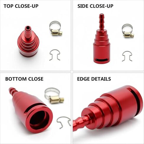 Upgraded Aluminum Alloy Fuel Filter Return Line Connector – Replaces HC3Z-9A564-A, Compatible with Ford 6.7L Powerstroke Diesel 2017-2020 (Red) in Kuwait