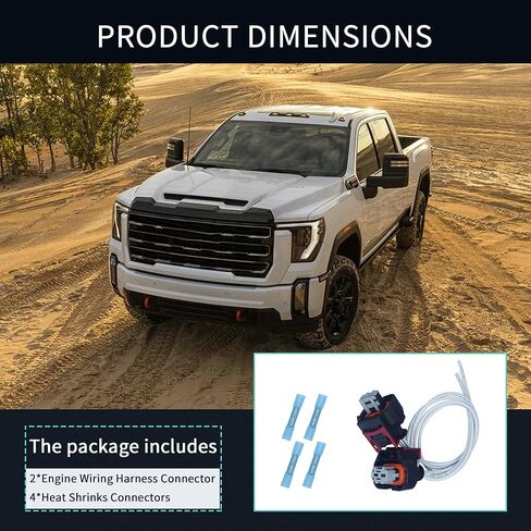 طقم موصل ضفيرة حاقن PT3739 قطعتان - متوافق مع Chevy GM 2017-2024 Duramax L5P 6.6L V8 - يستبدل OEM 19368140 in Kuwait