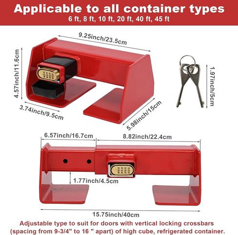 قفل المعدات، قفل باب البضائع الثقيلة، قفل حاوية الشحن الفولاذي المطلي بالمسحوق، قفل باب نصف مقطورة مضاد للسرقة، ملحقات شبه شاحنة مقاومة للصدأ وأمن المقطورة (مجموعة) in Kuwait