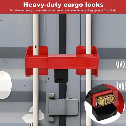 قفل المعدات، قفل باب البضائع الثقيلة، قفل حاوية الشحن الفولاذي المطلي بالمسحوق، قفل باب نصف مقطورة مضاد للسرقة، ملحقات شبه شاحنة مقاومة للصدأ وأمن المقطورة (مجموعة) in Kuwait