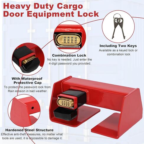 قفل المعدات، قفل باب البضائع الثقيلة، قفل حاوية الشحن الفولاذي المطلي بالمسحوق، قفل باب نصف مقطورة مضاد للسرقة، ملحقات شبه شاحنة مقاومة للصدأ وأمن المقطورة (مجموعة) in Kuwait