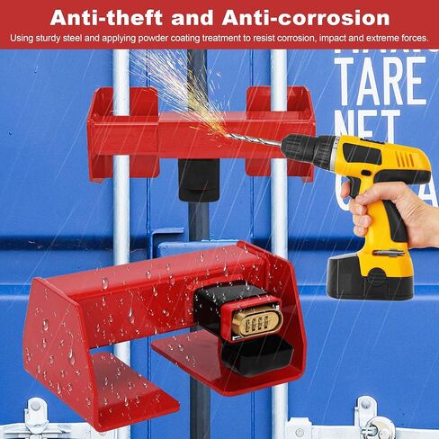 قفل المعدات، قفل باب البضائع الثقيلة، قفل حاوية الشحن الفولاذي المطلي بالمسحوق، قفل باب نصف مقطورة مضاد للسرقة، ملحقات شبه شاحنة مقاومة للصدأ وأمن المقطورة (مجموعة) in Kuwait