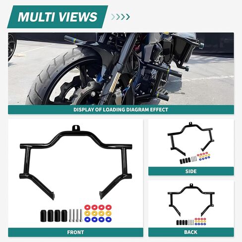 Engine Guard for Touring Crash Bar Front Highway Motorcycle Fit for Harley Road Glide Road King Street Glide Electra Glide CVO Trike FLTR FLHR FLHX 2009-2025 Black in Kuwait