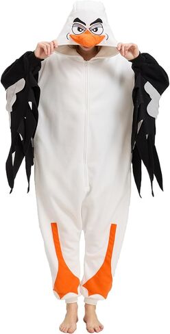 Adult Seagull Costume Onesie Pajamas Seagull Onesie Animal Halloween Christmas Cosplay in Kuwait