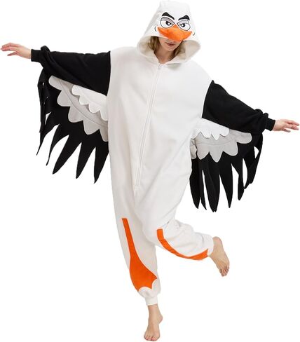 Adult Seagull Costume Onesie Pajamas Seagull Onesie Animal Halloween Christmas Cosplay in Kuwait