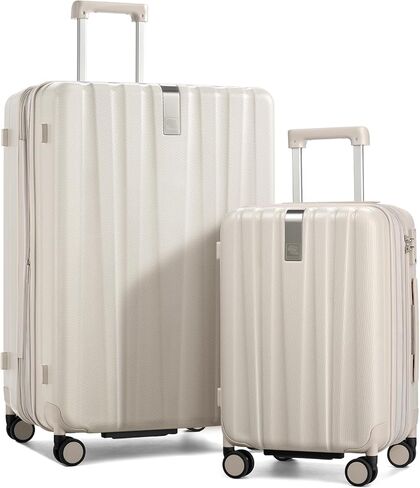 Hanke Hardshell Luggage Sets 2 Piece Extra Large Suitcases with Lock,28 Inch Luggage with Spinner Wheels, Travel Suitcase for Women Men 20 29Inch,Ivory White in Saudi Arabia
