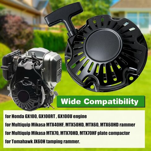 ZeeKee 2 قطعة سحب بداية الارتداد مجموعة بدء الارتداد لهوندا GX100 GX100U GX100RT 98.5CC 2.8HP 3HP المحرك، لـ Multiquip Mikasa MTX60 MTX70 MTX70HD Rammer، استبدال 28400-ZDJ-003ZA، 28400-Z0D-V04ZA in Saudi Arabia