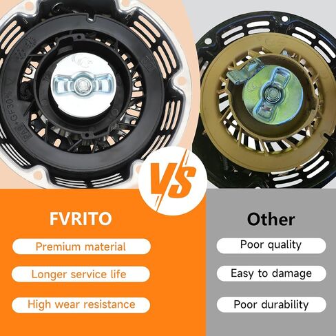 FVRITO 212cc سحب بداية الارتداد مجموعة بداية متوافقة مع بريداتور 212 كولمان CT200U CT200U-EX BT200X B200R دراجة صغيرة KT196 Go Kart 6.5HP 196cc GX160 GX200 Clone Engine أجزاء جزازة العشب فضية in Saudi Arabia