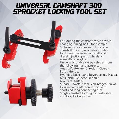 مجموعة أدوات توقيت عمود الحدبات العالمية 37950 مفتاح قفل عمود الحدبات القابل للتعديل ومجموعة حامل البكرة لكاميرا عادم السحب، تناسب معظم المركبات in Kuwait