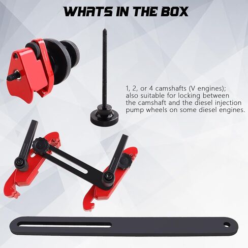 مجموعة أدوات توقيت عمود الحدبات العالمية 37950 مفتاح قفل عمود الحدبات القابل للتعديل ومجموعة حامل البكرة لكاميرا عادم السحب، تناسب معظم المركبات in Kuwait