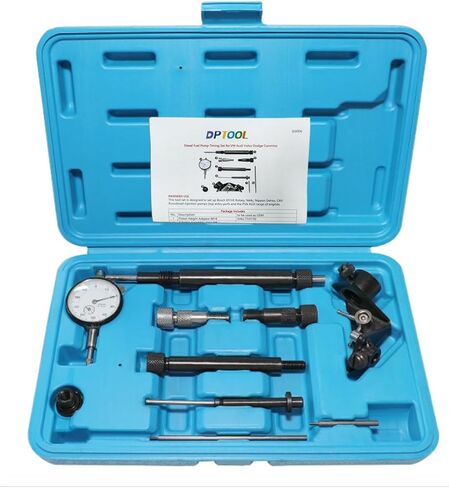DPTOOL Diesel Fuel Injection Pump Timing Tool Kit Fuel Injection Pump Timing Gauge with VE Injection Pump Dial Indicator 0.01mm Precision for VW Audi Volvo Dodge Cummins T10170 KM571A 3313 VAS6079 in Saudi Arabia