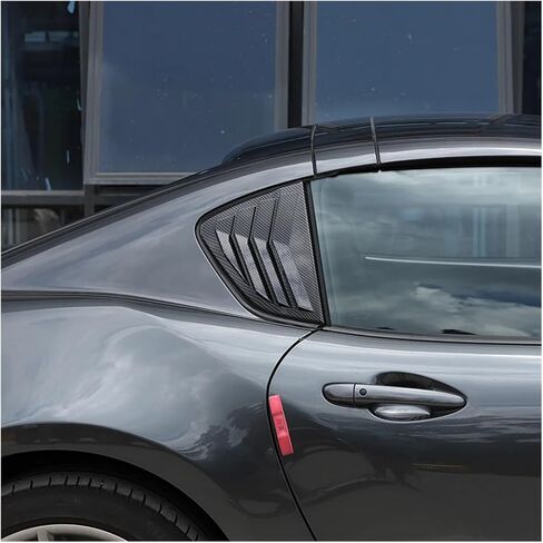متوافق مع مازدا MX-5 ND 2016-2023 ABS مات الأسود نافذة السيارة الخلفية مثلث منحرف غطاء الكسوة ملصق اكسسوارات السيارات (ألياف الكربون) in Kuwait