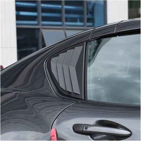 متوافق مع مازدا MX-5 ND 2016-2023 ABS مات الأسود نافذة السيارة الخلفية مثلث منحرف غطاء الكسوة ملصق اكسسوارات السيارات (ألياف الكربون) in Kuwait