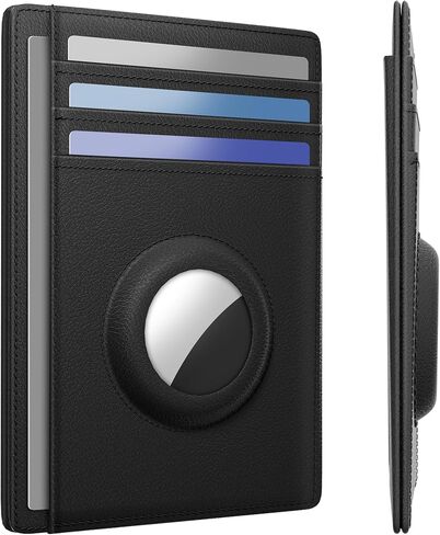 محفظة Hawanik مع حامل Airtag محافظ جلدية أصلية نحيفة وحامل بطاقات RFID ومحفظة بطاقات حجب متوافقة مع AirTag in Saudi Arabia