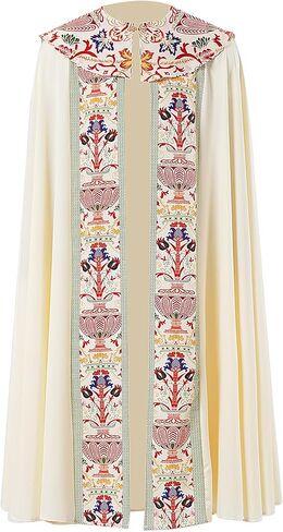 رجال الدين الكاثوليكي تشاسوبلي مع قلادة شرابة، رداء كاهن الكنيسة للجنسين، رداء قداس للاحتفال، 4 ألوان in Kuwait