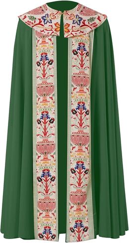 Catholic Clergy Chasuble with Tassel Pendant, Unisex Church Priest Vestments Celebrant Cope Mass Robe, 4 Colors in Saudi Arabia