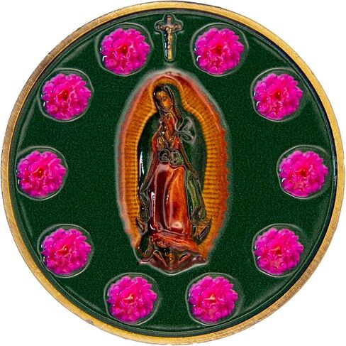 Catholic Rosary Challenge Coin, Religious Medallion with Holy Mary and Crucifix, in Saudi Arabia